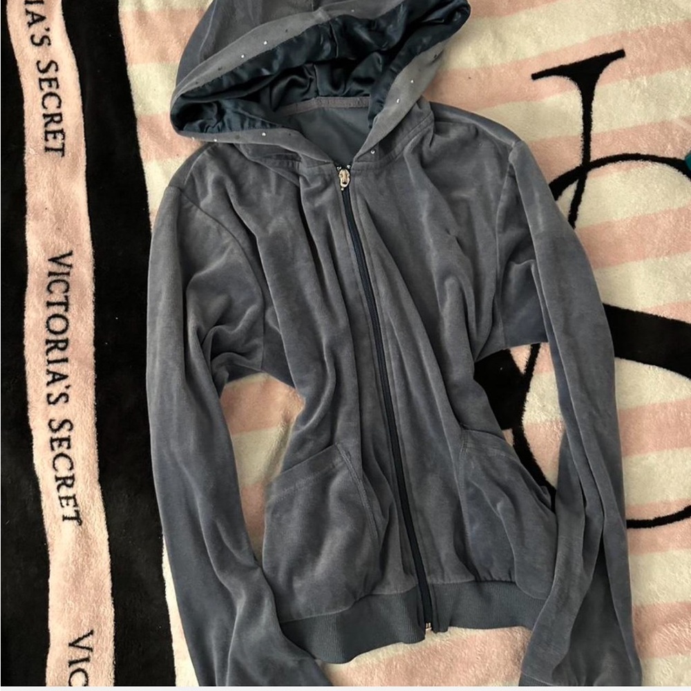Victoria's Secret Gray Zip-Up Hoodie Jacket